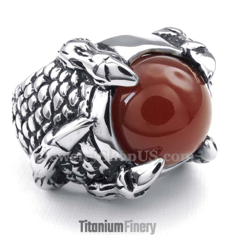 Titanium Black Agate Inlaid Ring Titanium Black Agate Inlaid Ring