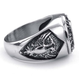 Titanium Ring With Blue Zircon