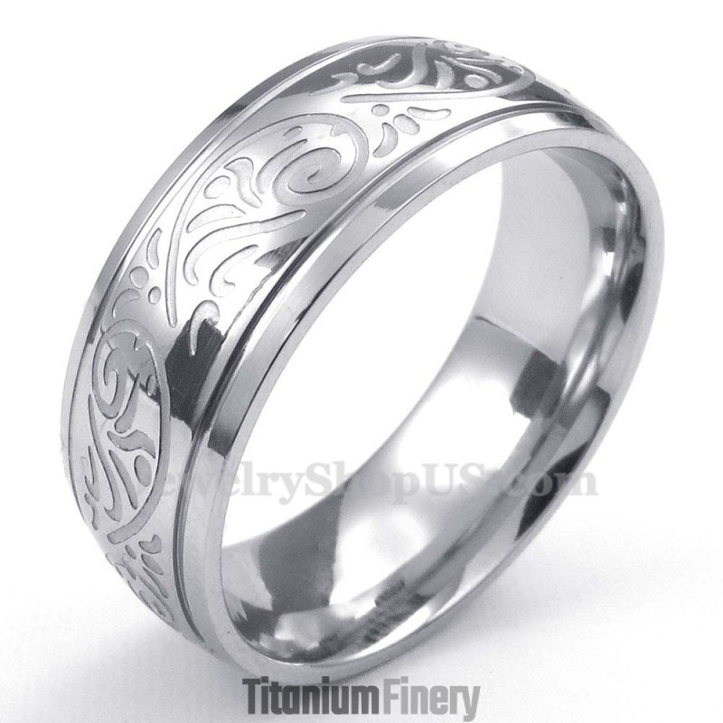 Titanium Corrosion Pattern Ring Titanium Corrosion Pattern Ring