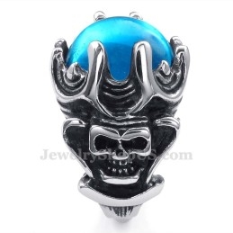 Titanium Ring With Blue Zircon