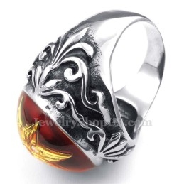 Gold Star Of David Titanium Ring