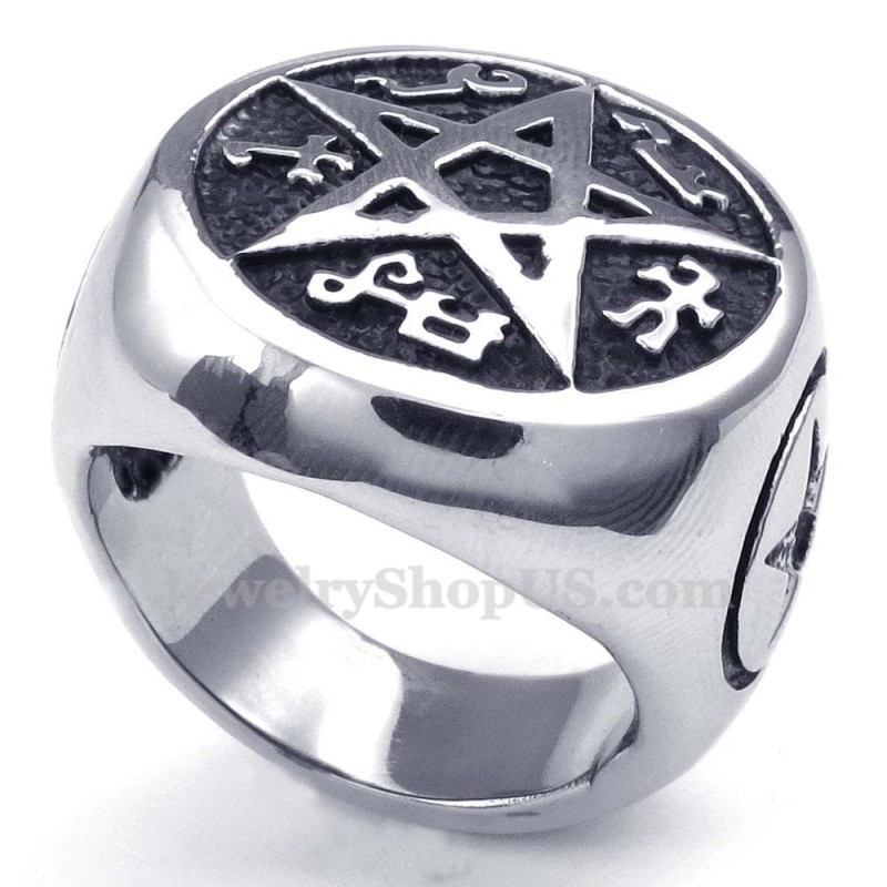 Titanium Five-Pointed Star Ring Titanium Five-Pointed Star Ring