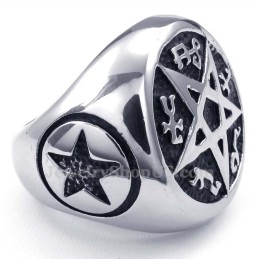 Titanium Five-Pointed Star Ring