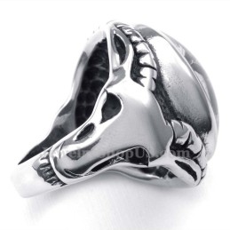 Gold Five-Pointed Star Titanium Green Ring