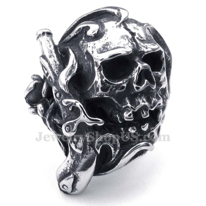 Titanium Gun Skull Ring Titanium Gun Skull Ring