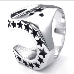 Five-Pointed Star Titanium Horse'S Hoof Ring