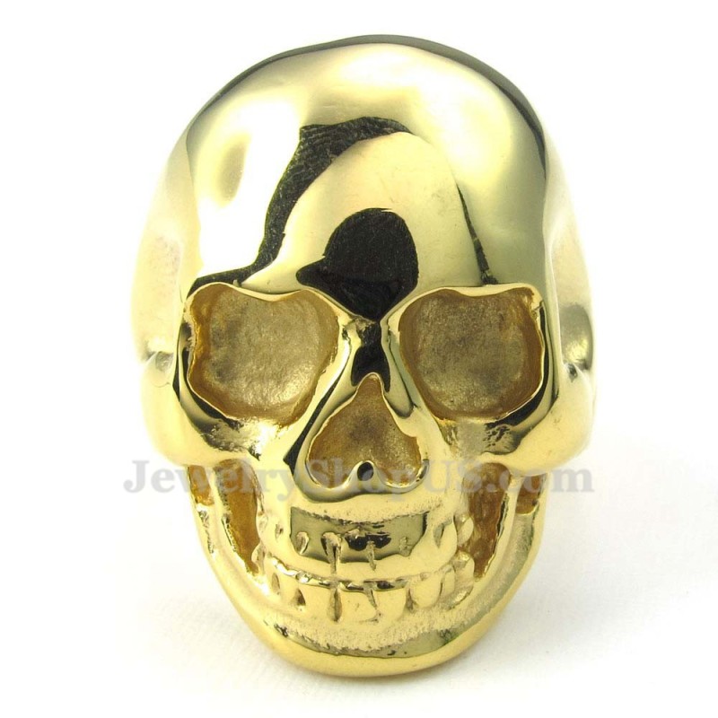 Gold Skull Titanium Ring Gold Skull Titanium Ring