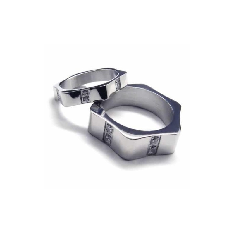 Diamond Set 6Mm Titanium Inlaid Court Band Ring Diamond Set 6Mm Titanium Inlaid Court Band Ring