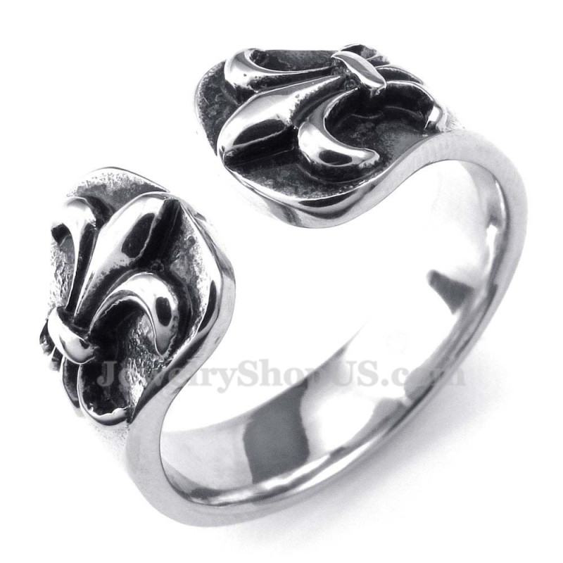 Cross Flower Opening Titanium Ring Cross Flower Opening Titanium Ring