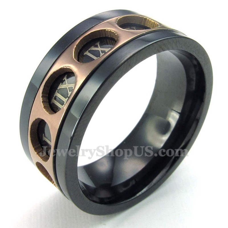 Roman Numerals Titanium Rotatable Ring Roman Numerals Titanium Rotatable Ring