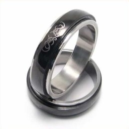 Mens 6Mm Black Titanium Ring