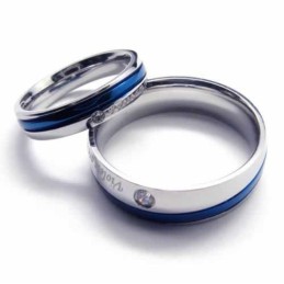 6Mm Diamond Unisex Titanium Band Ring