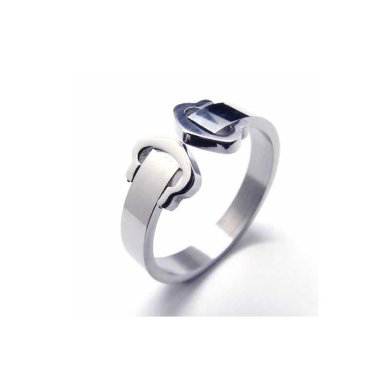 Heart Linked To Heart 8Mm Titanium Ring Heart Linked To Heart 8Mm Titanium Ring