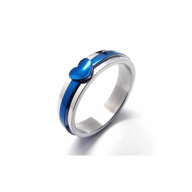 Sweet 5Mm Blue Titanium Ring Sweet 5Mm Blue Titanium Ring