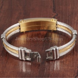 Men's Fashion Zirconia Titanium Bracelet C783