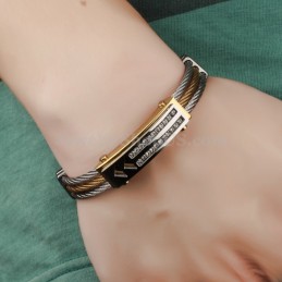 Men's Fashion Zirconia Titanium Bracelet C783
