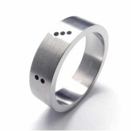 Dice Mens 6Mm Titanium Ring
