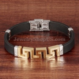 Men's Hollow Gold Titanium Bracelet C996