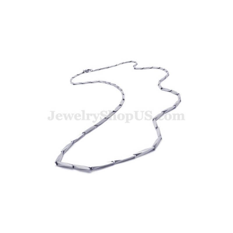 Exquisite Silver Men's Titanium Necklace Chain Exquisite Silver Men's Titanium Necklace Chain