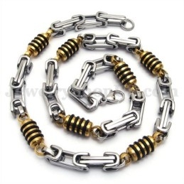 Silver Gold Men's Titanium Necklace Chain