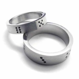Dice Mens 6Mm Titanium Ring