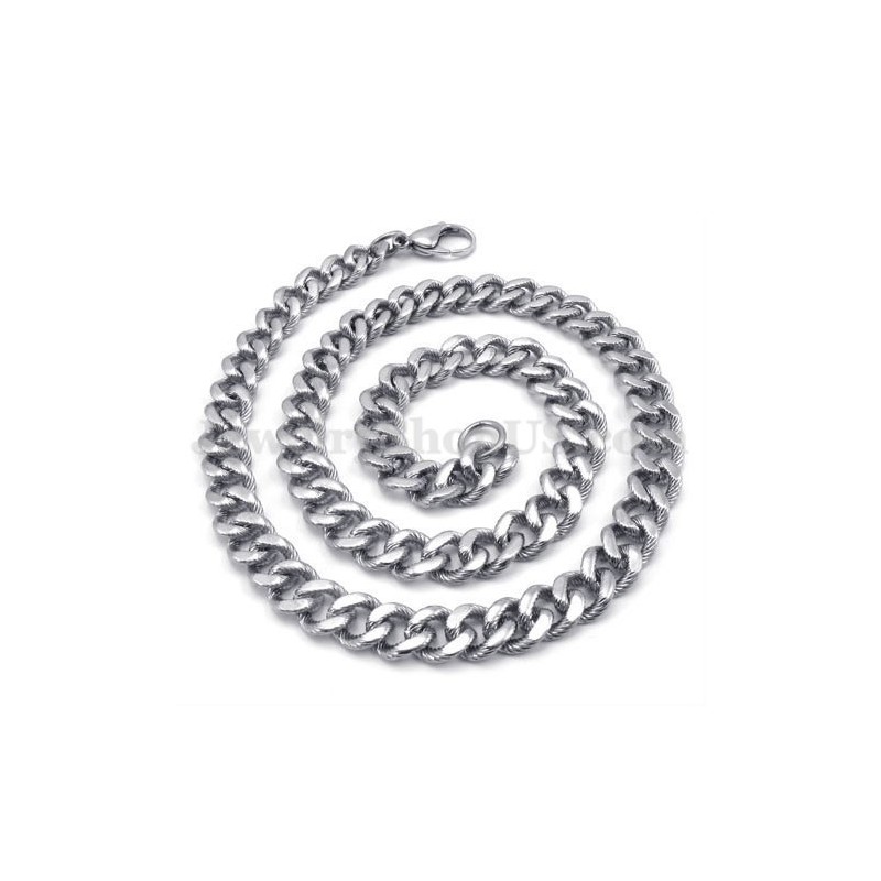 Sexy Silver Men's Titanium Necklace Chain Sexy Silver Men's Titanium Necklace Chain
