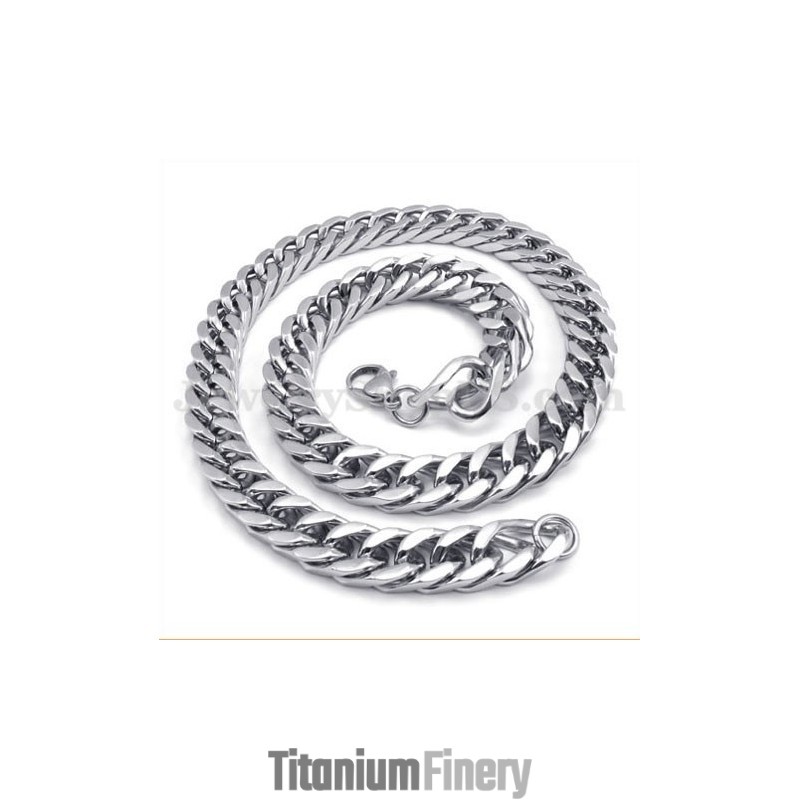 Hot Sale Silver Men's Titanium Necklace Chain Hot Sale Silver Men's Titanium Necklace Chain