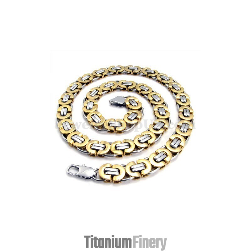 Exquisite Gold Men's Titanium Necklace Chain Exquisite Gold Men's Titanium Necklace Chain