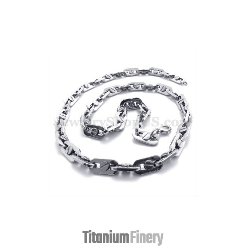 Elegant Men's Titanium Necklace Chain Elegant Men's Titanium Necklace Chain