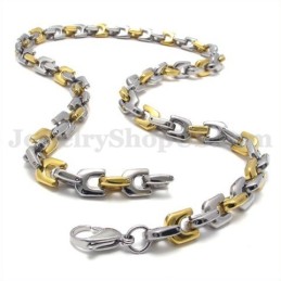 Fashion Gold Men's Titanium Necklace Chain