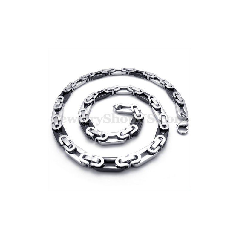 Elegant Black Men's Titanium Necklace Chain