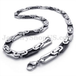 Elegant Black Men's Titanium Necklace Chain
