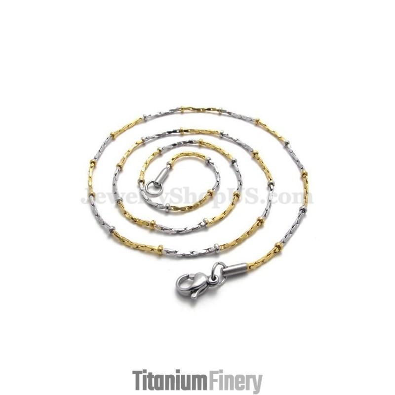 Fashion Gold Titanium Necklace Chain Fashion Gold Titanium Necklace Chain