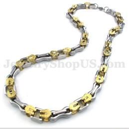 Sexy Gold Men's Titanium Necklace Chain