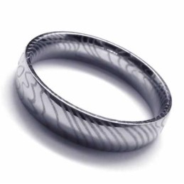 4Mm Ladies Silver Titaniun Ring