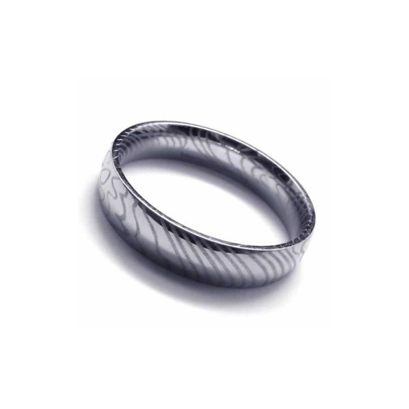 4Mm Ladies Silver Titaniun Ring