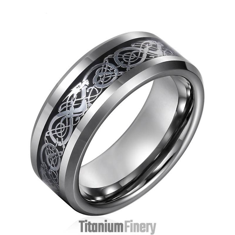Men Fashion Personality Tungsten Rings With Dragon Patterns Men Fashion Personality Tungsten Rings With Dragon Patterns