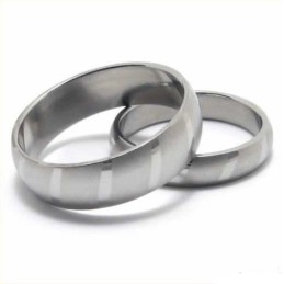 6Mm Unisex Domed Titanium Ring