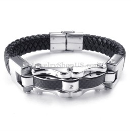 Gold Black Exquisite Titanium Bracelets For Men