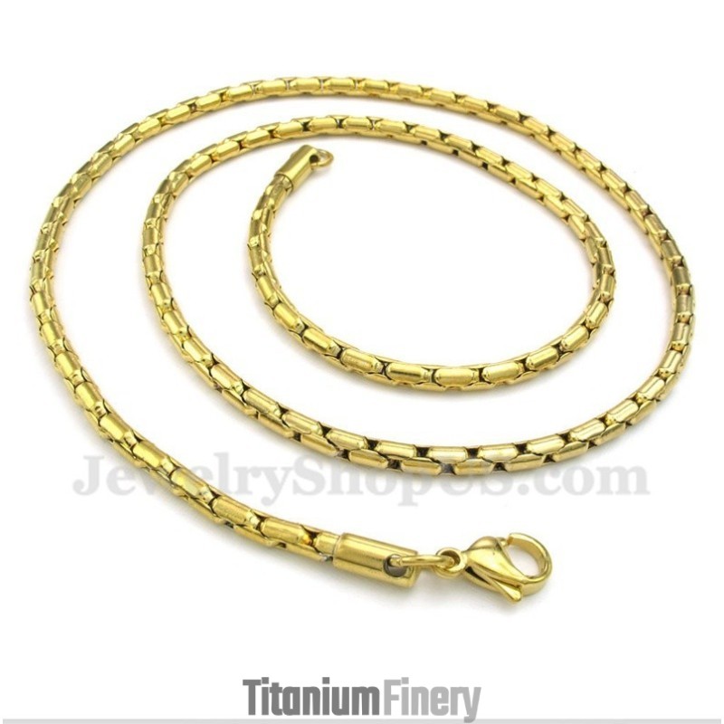 Men's Titanium Gold Necklace Men's Titanium Gold Necklace