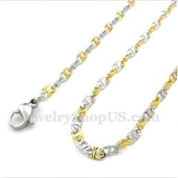 WoMen's Titanium Gold Necklace