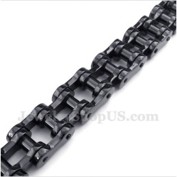 Men's Titanium Black Bicycle Chain Bracelet