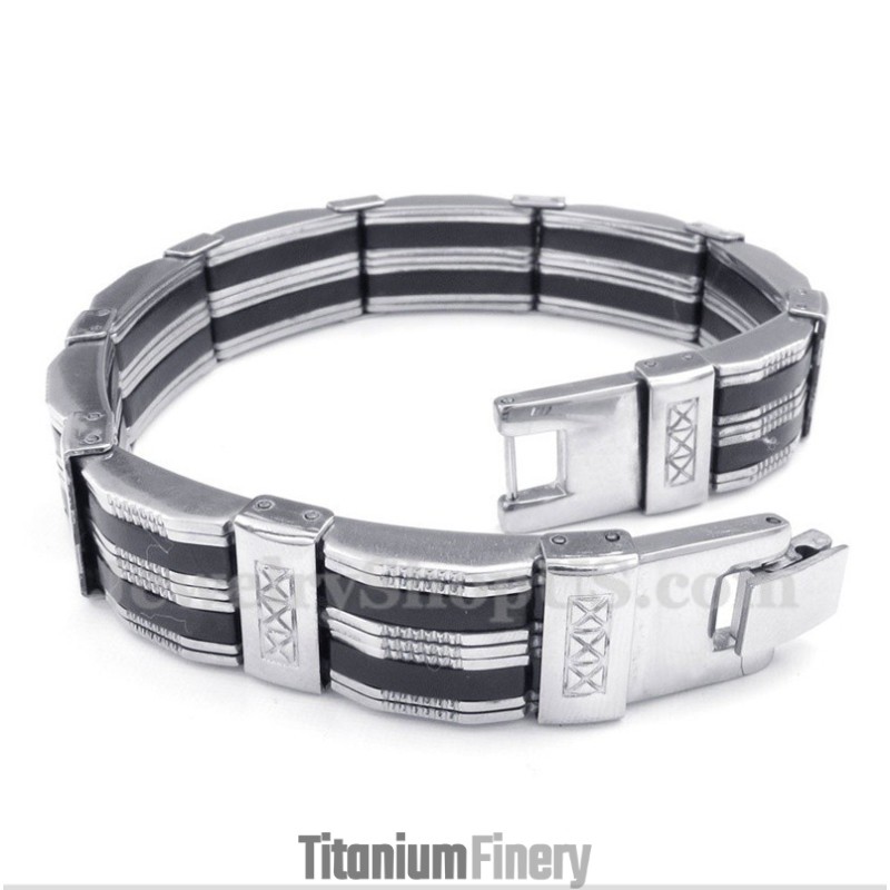 Men's Titanium Rubber Bracelet Men's Titanium Rubber Bracelet