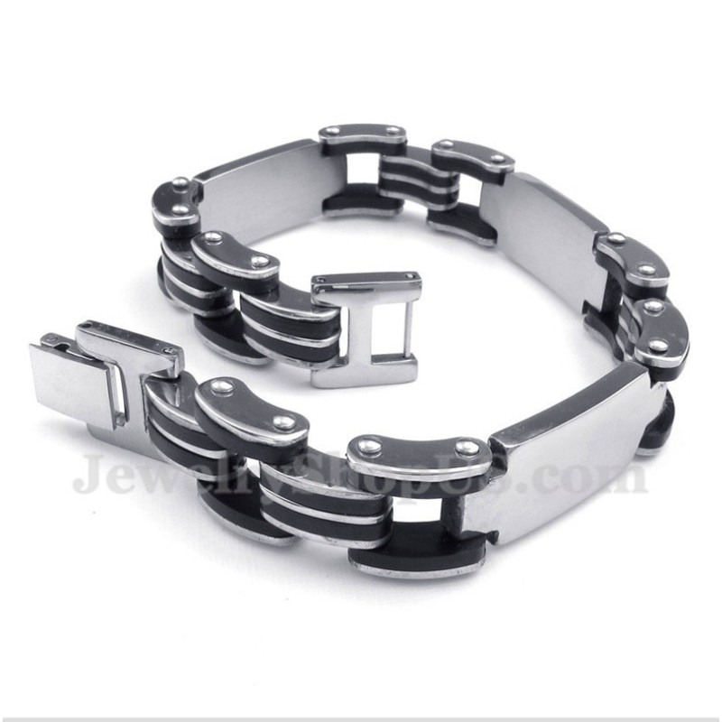 Men's Titanium Rubber Bracelet