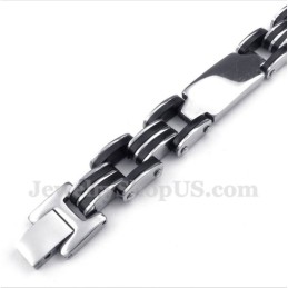 Men's Titanium Rubber Bracelet