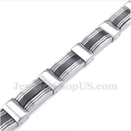 Men's Titanium Rubber Bracelet