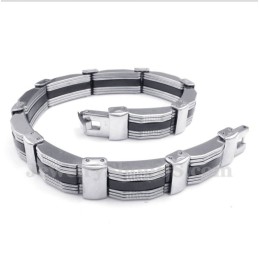 Men's Titanium Rubber Bracelet
