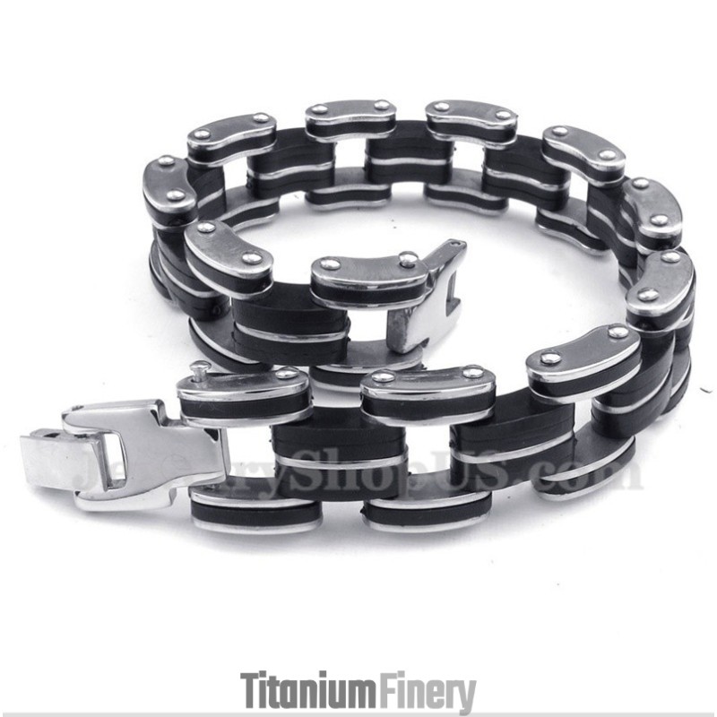 Men's Titanium Rubber Bracelet Men's Titanium Rubber Bracelet