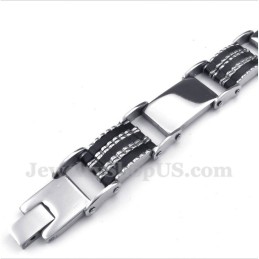 Men's Titanium Rubber Bracelet