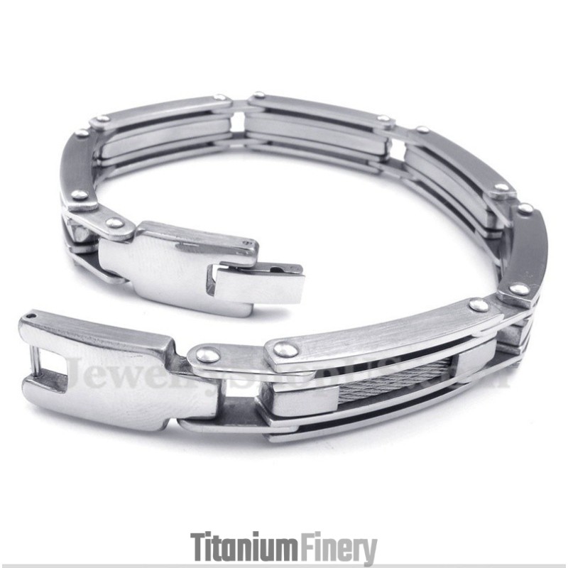 Men's Titanium Cable Bracelet Men's Titanium Cable Bracelet